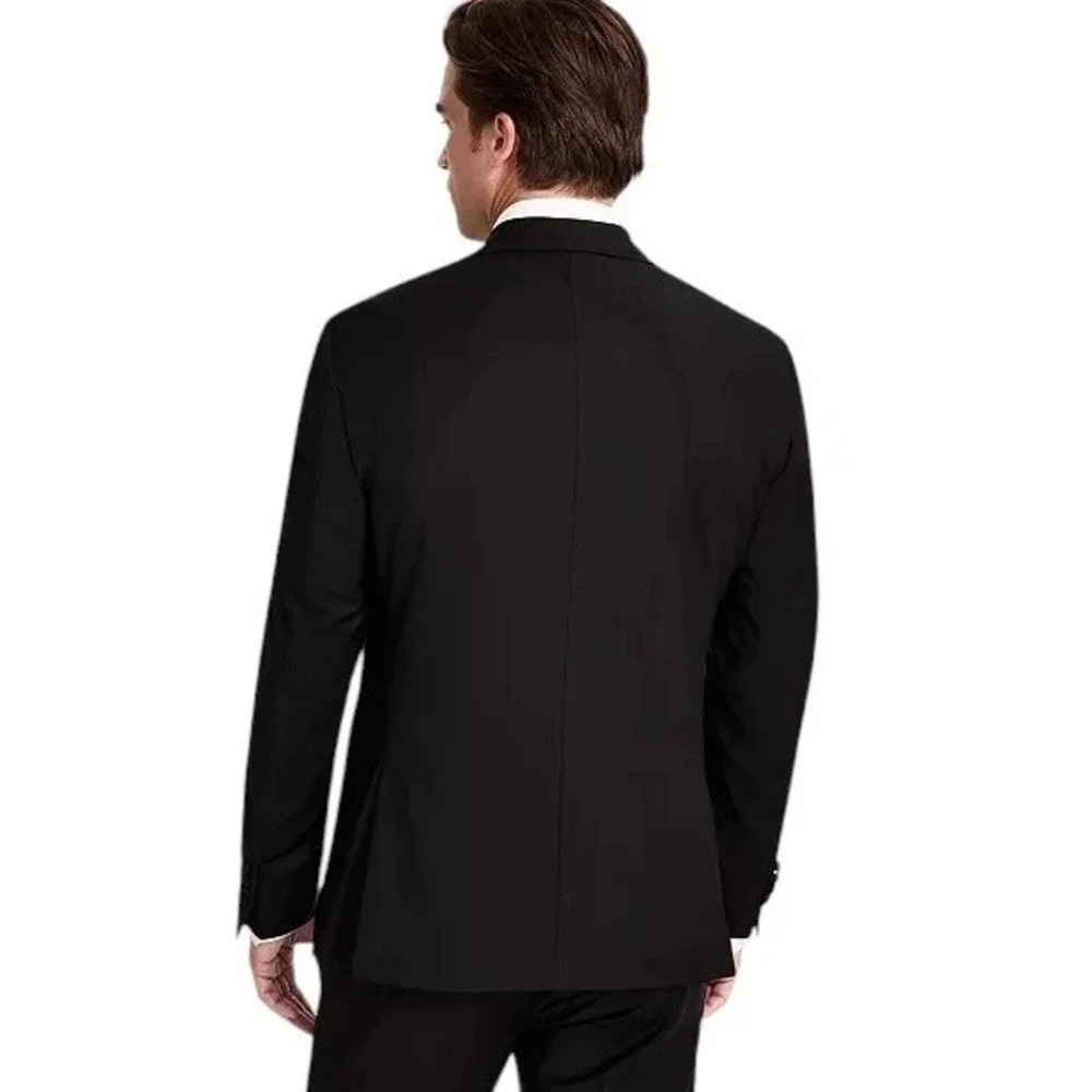 Calvin Klein Mens Slim fit Wool Tuxedo Jacket Blazer 38R Black Solid No pants